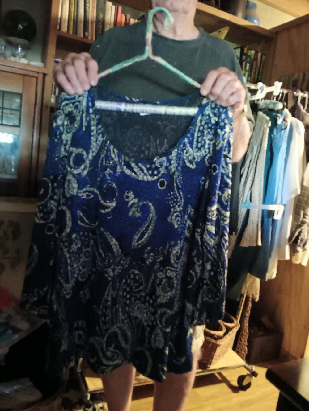 Pullover top..Navy Blue with slight sparkle